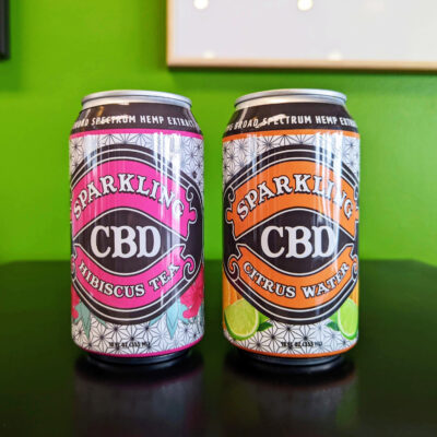 Sparkling CBD Waters. Sparkling CBD Hibiscus Tea and Citrus Water.